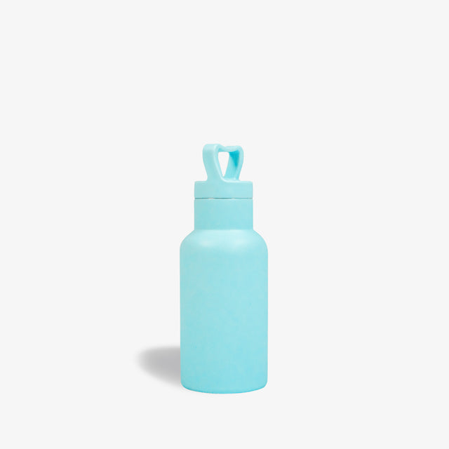 12 oz Kids Straw Stainless Steel Water Bottle with Cordate Carrying Handle blue img 2