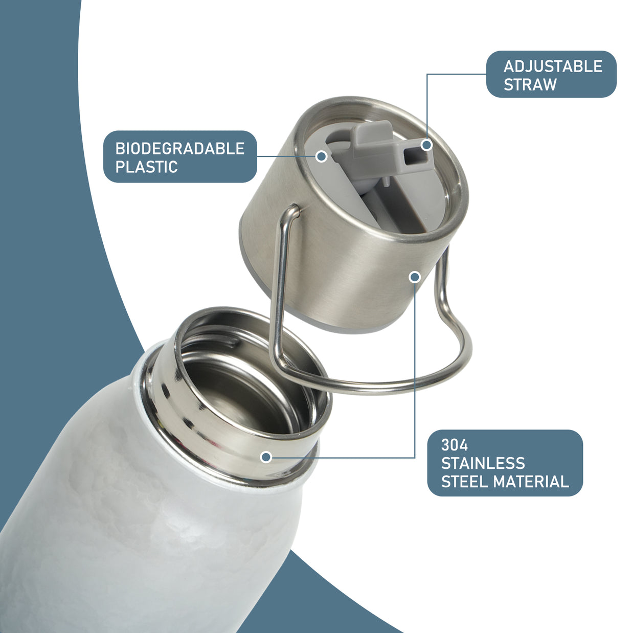 16 oz Stainless Steel Insulated Water Bottle