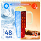 40 oz Checkered Pattern Tumbler With Straw