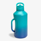 64 oz Insulated Water Bottle Jug with Straw and Handle,  Stainless Steel Water Flask Gradient_Blue