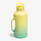 64 oz Insulated Water Bottle Jug with Straw and Handle,  Stainless Steel Water Flask Gradient_Yellow